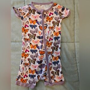 Little Sleepies Butterfly Kisses Shorty Zippy- Size 2T